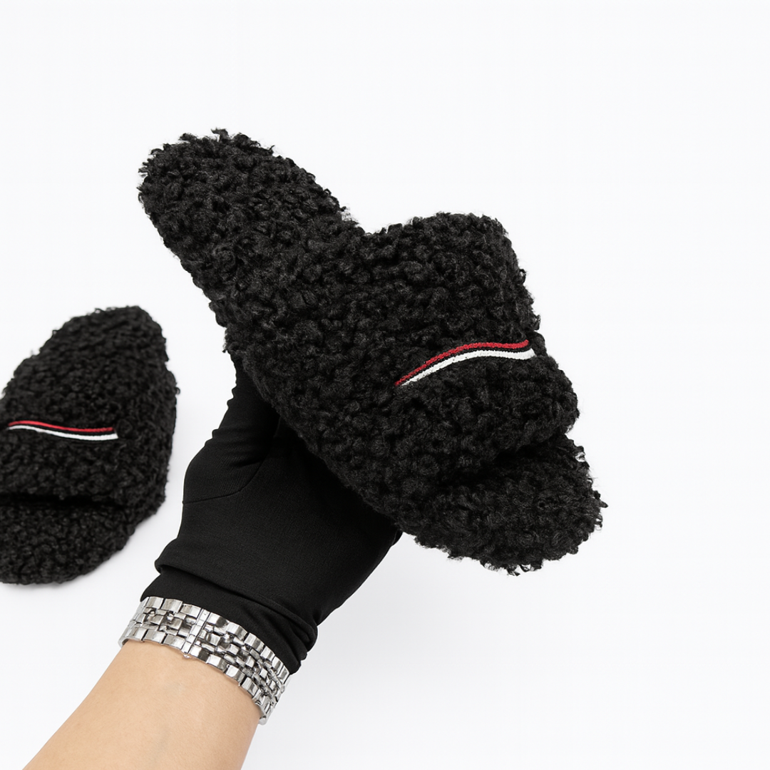 Fluffiga tofflor för vinter och mys